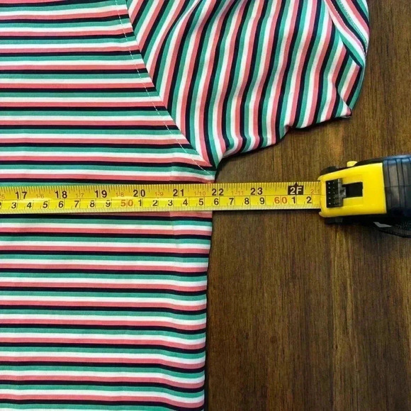 FootJoy 3D Blur Stripe Print Golf Polo Short Sleeve Medium - Picture 5 of 7